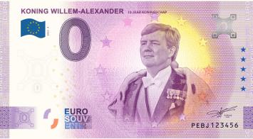 0 Euro biljet Nederland 2023 - 10 jaar Koningschap LIMITED EDITION FIP#78