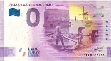 0 Euro biljet Nederland 2023 - 70 jaar Watersnoodramp LIMITED EDITION