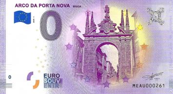 0 Euro biljet Portugal 2020 - Arco da Porta Nova Braga