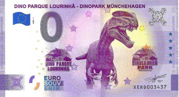 0 Euro biljet Portugal 2020 - Dino Parque Lourinha Allosaurus