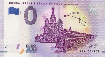 0 Euro biljet Rusland 2019 - Trans-Siberian Express I Moscow