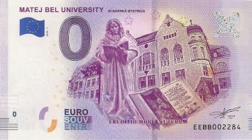 0 Euro biljet Slowakije 2018 - Matej bel University