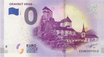 0 Euro biljet Slowakije 2019 - Oravský Hrad