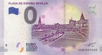 0 Euro biljet Spanje 2019 - Plaza de Espana Sevilla