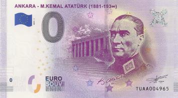 0 Euro Biljet Turkije 2019 - Ankara M. Kemal Atatürk