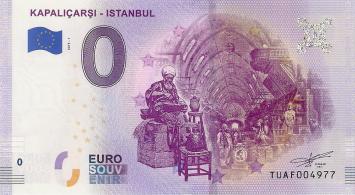0 Euro biljet Turkije 2019 - Kapalicarsi - Istanbul