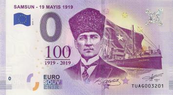 0 Euro biljet Turkije 2019 - Samsun