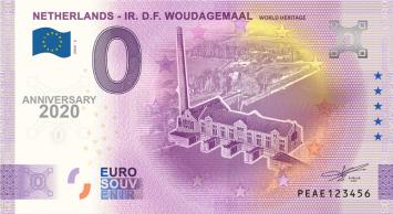 0 Euro biljet Nederland 2020 - Woudagemaal ANNIVERSARY