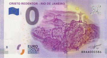 0 Euro biljet Brazilië 2019 - Cristo Redentor Rio de Janeiro