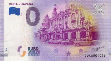 0 Euro biljet Cuba 2019 - Havana