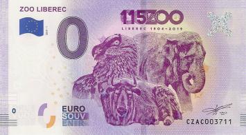 0 Euro biljet Tsjechië 2019 - Zoo Liberec