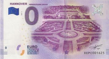 0 Euro biljet Duitsland 2018 - Hannover Herrenhauser Garten