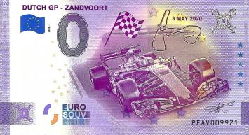 0 Euro biljet Nederland 2020 - Dutch GP Zandvoort ANNIVERSARY EDITION