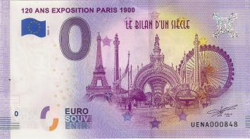 0 Euro biljet Frankrijk 2020 - Exposition Paris 1900