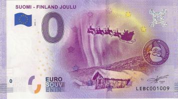 0 Euro biljet Finland 2019 - Joulu Christmas