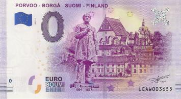 0 Euro biljet Finland 2019 - Porvoo Borga