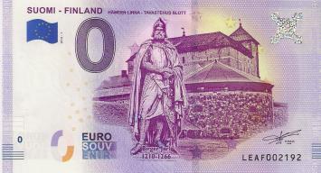 0 Euro Biljet Finland 2018 - Hämeen Linna