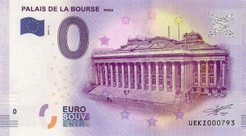 0 Euro Biljet Frankrijk 2017 - Palais de la Bourse
