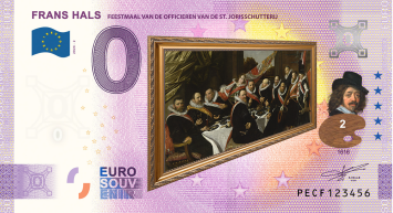 0 Euro biljet Nederland 2024-2 Frans Hals - Feestmaal van de officieren van de St. Jorisschutterij KLEUR
