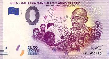 0 Euro biljet India 2020 - Mahatma Gandhi 12 - End of a Great Soul
