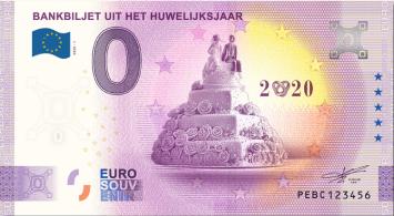 0 Euro biljet Nederland 2020 - Bankbiljet uit het huwelijksjaar ANNIVERSARY