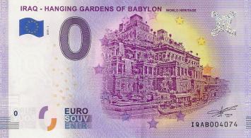 0 Euro biljet Iraq 2019 - Hanging Gardens of Babylon