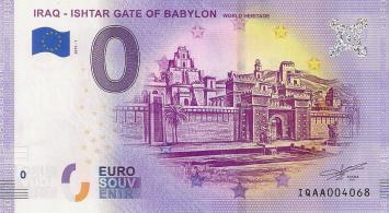 0 Euro biljet Iraq 2019 - Ishtar Gate of Babylon