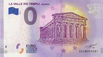 0 Euro biljet Italië 2020 - La Valle dei Templi