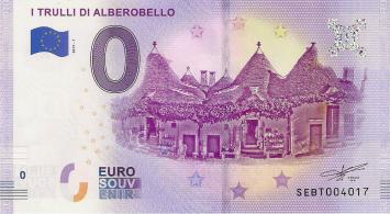 0 Euro biljet Italië 2019 - I Trulli di Alberobello