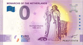 0 Euro biljet Nederland 2020 - Vorsten van Nederland Koningin Beatrix