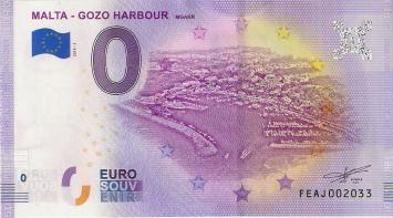 0 Euro biljet Malta 2019 - Gozo Harbour Mgarr