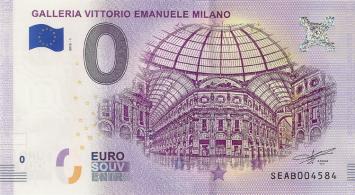 0 Euro Biljet Italië 2018 - Galleria Vittorio Emanuele Milano