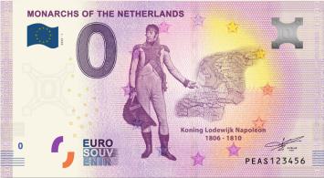 0 Euro biljet Nederland 2020 - Vorsten van Nederland Koning Lodewijk Napoleon