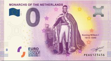 0 Euro biljet Nederland 2020 - Vorsten van Nederland Koning Willem I