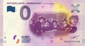 0 Euro biljet Nederland 2019 - Rembrandt De Staalmeesters