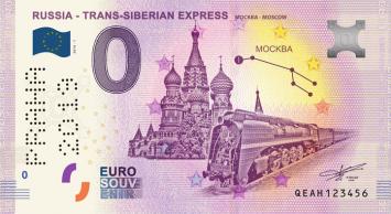 0 Euro biljet Rusland 2019 - Trans-Siberian Express I PRAHA 2019 edition
