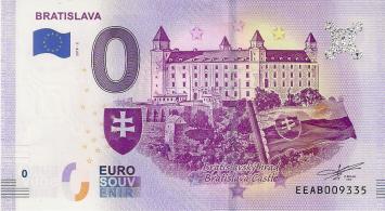0 Euro biljet Slowakije 2019 - Bratislava Castle 2