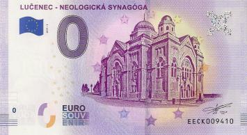 0 Euro biljet Slowakije 2019 - Lucenec Neologicka Synagoga