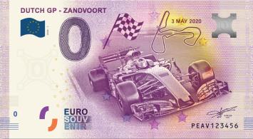 0 Euro biljet Nederland 2020 - Dutch GP Zandvoort LIMITED EDITION FIP#27