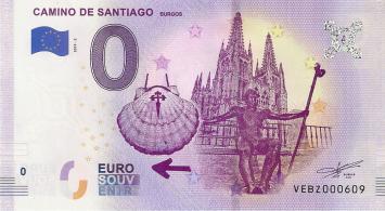 0 Euro biljet Spanje 2019 - Camino de Santiago