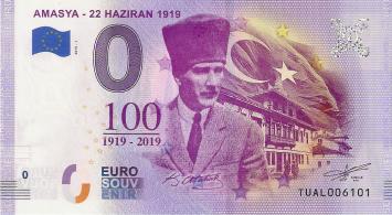 0 Euro biljet Turkije 2019 - Amasya