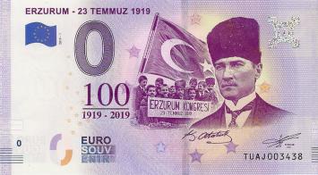 0 Euro biljet Turkije 2019 - Erzurum