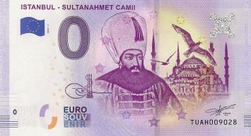 0 Euro biljet Turkije 2019 - Istanbul Sultanahmet Camii