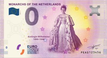 0 Euro biljet Nederland 2020 - Koningin Wilhelmina LIMITED EDITION FIP#24