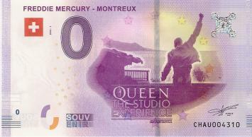 0 Euro Biljet Zwitserland 2018 - Freddie Mercury - Montreux