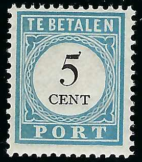 Nederland NVPH nr. P6 Port Cijfer 1881-1887 postfris