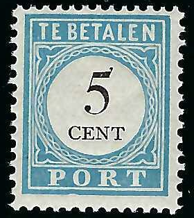 Nederland NVPH nr. P6 Port Cijfer 1881-1887 postfris
