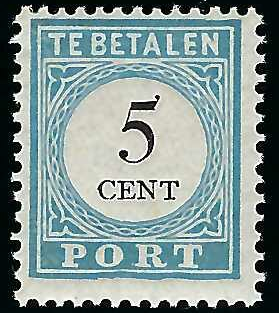 Nederland NVPH nr. P6 Port Cijfer 1881-1887 postfris