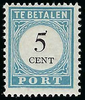 Nederland NVPH nr. P6 Port Cijfer 1881-1887 postfris
