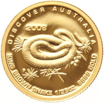 Australia 5 Dollars 2008 King brown snake